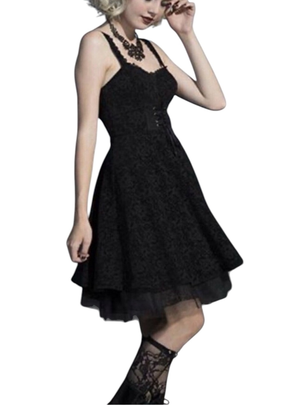 Disney Nightmare Before Christmas Velvet Flocked
Corset Dress Fit Flare S